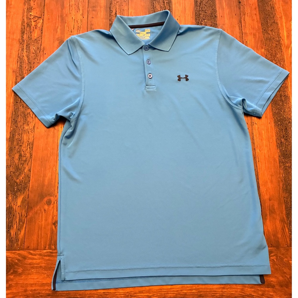 Under Armour Loose Heat Gear Polo Men's Medium Work Golf Athleisure Sporty